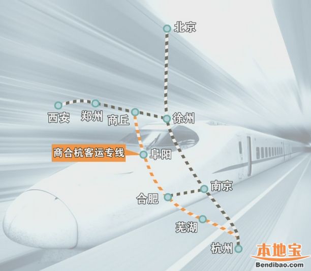 商合杭高铁线路图，中原与江南的新纽带