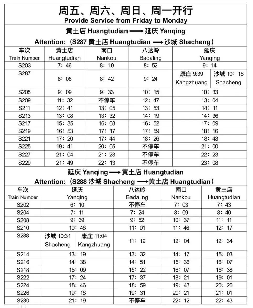 南口S2线最新时刻表全面解析